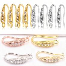 KMEOSCH 8个立方氧化锆耳钩，低过敏性法式耳钩，带环水钻耳环，适用于DIY吊坠耳环首饰制作 - 耳鉤 - 查看 6