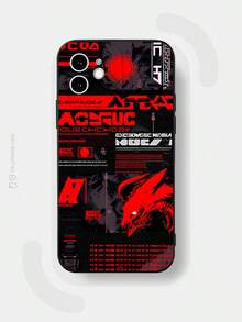 JURSUE 动漫时尚美学防震保护软手机壳，兼容 17/16/15/14/13/12/11 Pro Max/SE/2020/X/XR/XS/IP 8/7 Plus HFF3553 - 黑色 - 查看 7