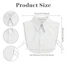 Valentine's DayDetacable Fake Collar W Collar Sirt  Women - Ent F Collars Wit Pointed Design - As Pic - View 3