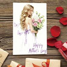 Muttertagskarte mit Umschlag, kreative Blumen-Dankesnachricht, Feiertags-Karten, perfektes Geschenk für Mütter - Mehrfarbig - Übersicht 6