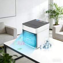 Aire Acondicionado PortáTil Mini, Ac PortáTil Personal Con 2 Velocidades Y 2 Modos De NebulizacióN, Enfriador De Aire Recargable, Aire Acondicionado Silencioso Para HabitacióN, AutomóVil, Oficina Y Exteriores, Enfriador De Aire PortáTil, Ventilador De RefrigeracióN Por Agua, Ventilador De RefrigeracióN Mini, Ventilador De Aire Acondicionado Con 3 Niveles De Velocidad Del Viento, 2 Niveles De Rociado Y 3 Niveles De Temporizador, Tanque De Agua Grande - Blanco - Ver 11