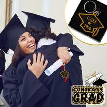 20个装 2026届毕业典礼钥匙扣 橡胶钥匙链 毕业帽 - 彩色 - 查看 4