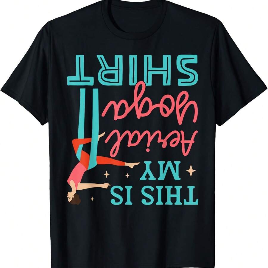 Esta es mi camiseta de yoga aéreo, memes de instructores, regalo divertido. - Negro-4 - Ver 1