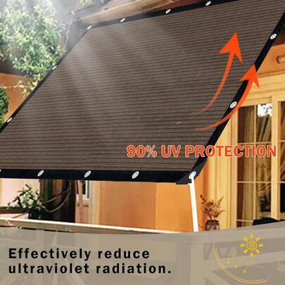 Red de sombra con tasa de sombreado del 90%, protección UV, transpirable y duradera, con ojales de cobre, adecuada para jardín, plantas, patio, disponible en múltiples tamaños