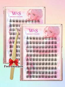 Lvcheryl 100-120pcs/Box 10 Rows Self-Adhesive False Eyelashes, Reusable, No Glue Needed, Waterproof, Natural Look, Suitable For Beginners, Eyelash Clusters, Eyelash Clusters, Individual False Eyelashes, Eyelashes, False Eyelashes - C - View 8