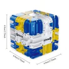 3D Maze Cube - 3x3 Ball Bearing Puzzle Cube - Adult Brain Teaser - Birthday Party Gift - Colorful Interlocking Challenge - Easter Gift - Challenging Gift - Sturdy Construction - Suitable For All 4 Seasons - 藍色 - 查看 6