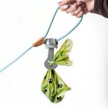 shuo ni mao yi Outdoor Cat Dog Poop Bag Holder, Silicone Clip Pet Waste Bag Dispenser, Pet Cleaning Supplies, Dog Poop Bag Leash Clip - Multicolor - View 2