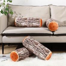 4 Pcs Wood Pillows Tree Stump Decorative Round Throw Pillows 3D Digital Print Wood Trunk Stump Cylinder Cushion For Home Sofa Living Room Decor, 15.8 X 5.5 Inch - B0CGL889F3 - View 5