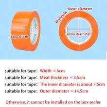 CUTTRSZE 1pc 6cm Tape Cutter Metal Packaging Tape Dispenser, Suitable For Home, Warehouse, Back To School, School Supplies, Office And Study Supplies/Tape - Multicolor - View 4