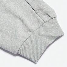 Adidas 女士时尚百搭针织抽绳长裤，休闲运动长裤 - 中麻灰 - 查看 3