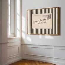 1 件装/无框“为希望而活”语录帆布海报，温馨复古条纹明信片墙艺术印刷品，简约音乐歌词复古画作，适用于公寓、客厅、卧室、现代家居装饰 - Poster - 查看 2