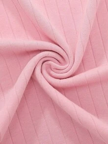 1 Set Damen Soft & Bequeme Kurzarm Pyjama Set, Nachtwäsche - Pink - Übersicht 5