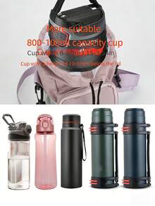 可调节多功能户外骑行运动保温水壶包，手机袋，多口袋斜挎包，可装30盎司/40盎司水壶，运动水杯配件，可调节肩带 - 适合露营、徒步旅行、远足和节日礼物 - 彩色 - 查看 8