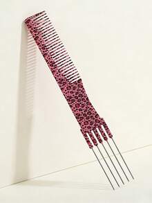 钢针挑染梳 5针染发尾梳 专业化妆师造型梳 可选花纹/豹纹图案 - 彩色 - 查看 4