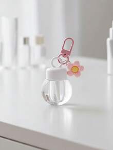 1支2毫升小球可爱唇彩管，粉白配色，带戒指和钥匙链，花朵造型。 - 彩色 - 查看 4