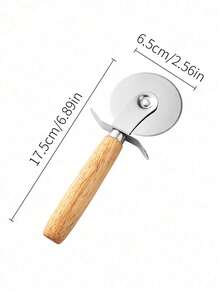 1个不锈钢披萨刀，圆形烘焙滚轮，披萨切割工具，厨房烘焙必备品，新年、母亲节、毕业季的绝佳礼物 - 彩色 - 查看 5