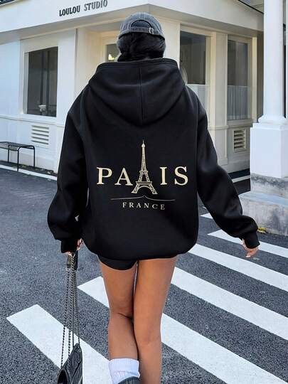 Hoodies For Women, Paris France Quote, Casual Streetwear Hoodie, Summer Outfits, Vacation Styles,  Ensemble