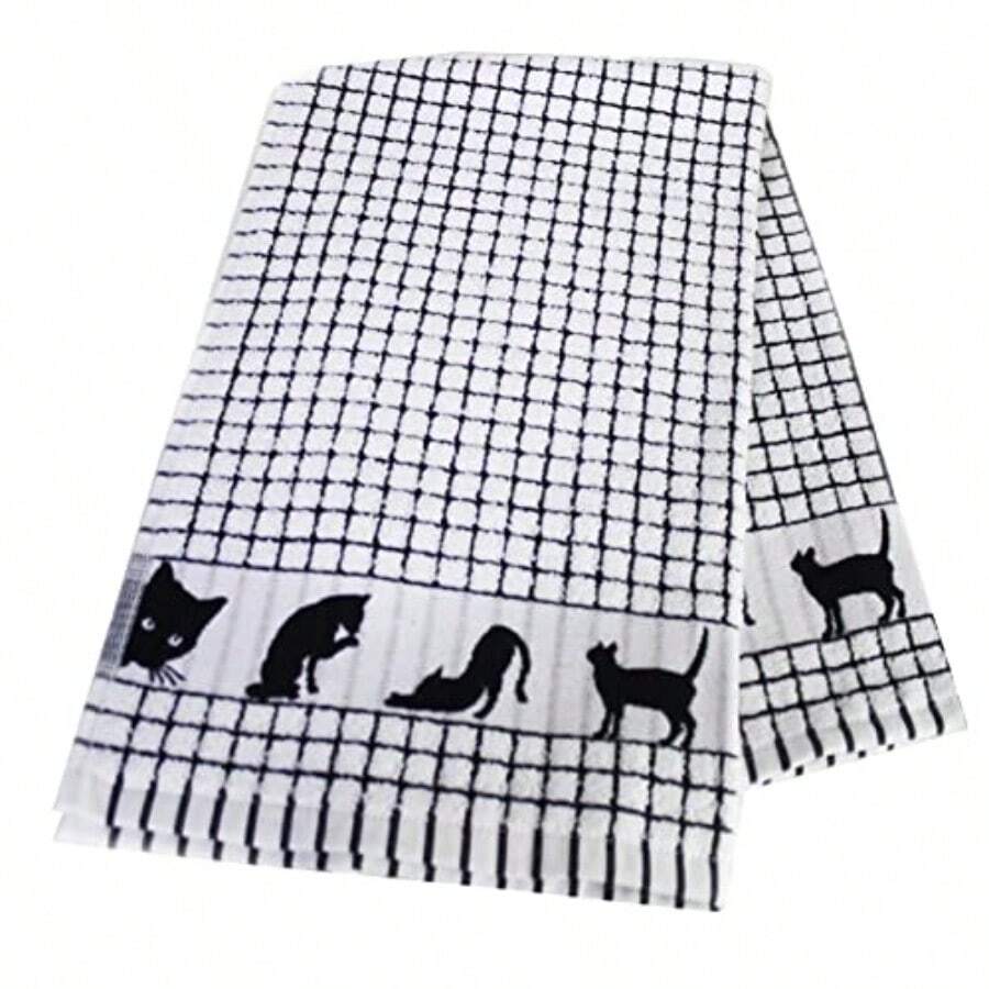 Samuel Lamont Tea Towel Cotton Midnight Black One Size - Black - View 1