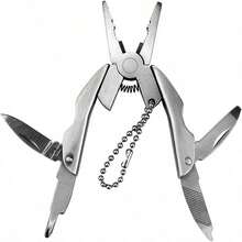 1pc Stainless Steel Mini Multi-Functional Tortoise Shell Folding Pliers - Outdoor Camping & Survival Portable Compact Multi-Tool - 1pc - 查看 9