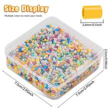 3100 pezzi Kit di perline da fondere da 2,6 mm, adatto per la realizzazione di gioielli fai-da-te, braccialetti, pendenti, decorazioni, regalo perfetto per l'artigianato con perline Perler - scrivi doudou - Visualizzare 2