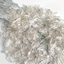 Bolsa de 100g de pequeños puntos de cristal de roca de cuarzo natural en bruto, puntos de cuarzo claro natural pequeños a granel para sanación, meditación, Reiki, equilibrio de chakras, manualidades DIY y elaboración de joyas - Multicolor - Ver 5