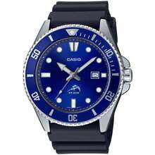 Casio MDV-106B-2AV Men's Blue Dial Black Rubber Strap Date Watch - 藍色 - 查看 1
