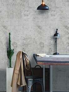 1 Rollo de 40/55/60/80cm de ancho Papel tapiz autoadhesivo impermeable de color gris cemento industrial, papel de contacto de vinilo para tienda de ropa, decoración de sala de estar, renovación de muebles - cemento - Ver 2