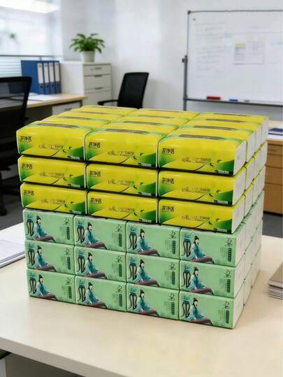 1/2/10片装柔软便携面巾纸，大包装和小包装多种尺寸可选，适用于家庭、办公室、餐厅和旅行