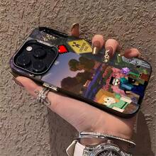 Funda para teléfono con temática de aventuras de  Compatible con fundas para teléfonos   17  16 Pro Max  15 Pro Max  13 y  12 Diseño elegante con personajes y criaturas del juego Ideal para jugadores y un regalo fantástico para amigos y familiares - Negro - Ver 5