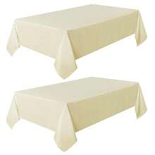 Sancua 2 Pack Beige Tablecloth 60 X 102 Inch, Rectangle 6 Feet Table Cloth - Stain And Wrinkle Resistant Washable Polyester Table Cover For Dining Tables, Buffet Parties And Camping - Beis - Ver 9
