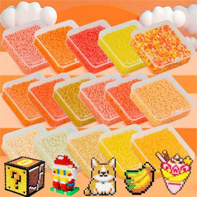 3100pcs 2.6mm Fuse Beads Kit, Suitable For DIY Creative Jewelry Making, Bracelets, Pendants, Decorations, Perfect Gift For Perler Beads Melting