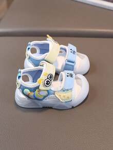 1双夏季新款婴儿凉鞋，软底防滑闭趾婴幼儿鞋，男女童均适用 - 藍色 - 查看 4