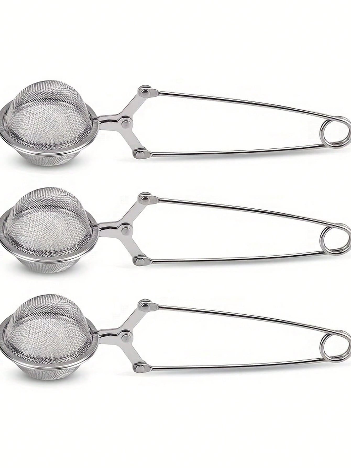 1/2pcs Premium Stainless Steel Tea Ball With Handle For Tea Infusion And Steeping - Multicolor - View 1