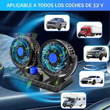 1 Pieza Ventilador De Coche, Ventilador De Asiento Trasero De Doble Cabeza Con Viento Potente, 3 Velocidades De Viento, áNgulo Ajustable De 360 Grados, Alto Flujo De Aire, Bajo Ruido, Promueve Efectivamente La CirculacióN Del Aire, VentilacióN Y Enfriamiento, Esencial Para Los Viajes De AutoconduccióN, FáCil De Instalar, Se Puede Plegar Y Ocultar Debajo Del Reposacabezas,Con Alta Potencia De Viento Y Bajo Ruido - Ventilador de coche negro - Ver 8