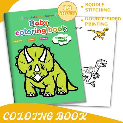 Preschool Coloring Book Set, Includes Cute & Simple Patterns Of Animals, Plants And Daily Objects. Easy-To-Color Outlines Help Children Understand The World. Suitable As Birthday Gift For Daughter Or Son, Back To School, Easter, Stationery, Decor, A5 Size