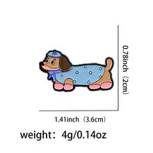 Cute Animals Dachshund Enamel Pin Funny Cartoon Cat Dog Brooch Pines Lapel Pins Badge On Backpack Clothing Accessories Jewelry Friends Gifts - Black - View 20