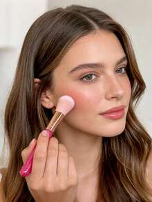 9pcs Delicate & Practical Makeup Brush Set - Soft Powder Brush, Blush Brush, Sponge Eyeshadow Brush, Lash Brush, Brush Set & Small Wet/Dry Makeup Sponge - Hot Pink - View 7