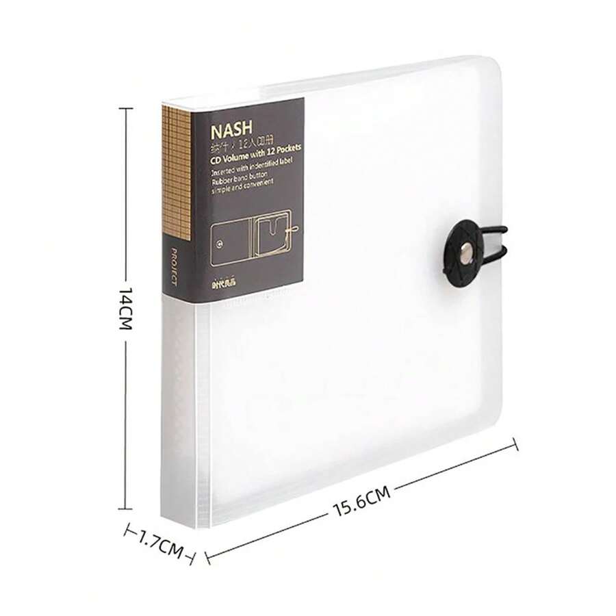 Estuche Transparente de Plástico para Discos de CD/DVD, Bolsa de Almacenamiento, Organizador, Funda Protectora con Hebilla HOWX - A3 - Ver 1