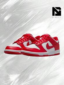 Dunk Low White University Red (GS)– Women's Lifestyle Sneakers – Shose For Woman-Vintage-Spring & Summer-Inspired Running Shoes, Shock-Absorbing Comfort, Gym To Streetwear Casual Wear-Mother's Day Gifts-Father's Day Gift– FB9109 119 - White/University Red - 查看 2