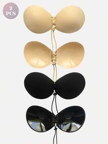 2/1pc Invisible Push-Up Bra, Round Drawstring Invisible Bra, Reusable, Suitable For Various Occasions. - Multicolor - View 29