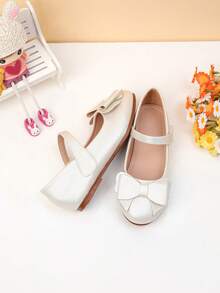 Girls' New Cute Pink Flat Shoes, Fashionable Slip-On - White - View 5