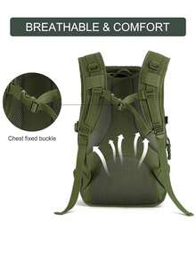 Heavy-Duty 35L Military Tactical Backpack For Outdoor Hiking, Large Capacity Tactical Backpack - Army Green - View 4