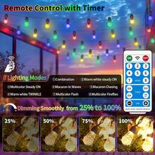 AMILL 59ft Solar-Powered Dual USB LED Fairy Lights With 50 Crystal Balls, 8 Modes & Remote Control - Multicolor Indoor/Outdoor String Lights For Garden, Yard, Wedding, Party, Christmas Decorations, Outdoor Lighting  Decorative Lights  Versatile Lighting, Hanging Solar Lights - Solar Bubble Ball - View 12