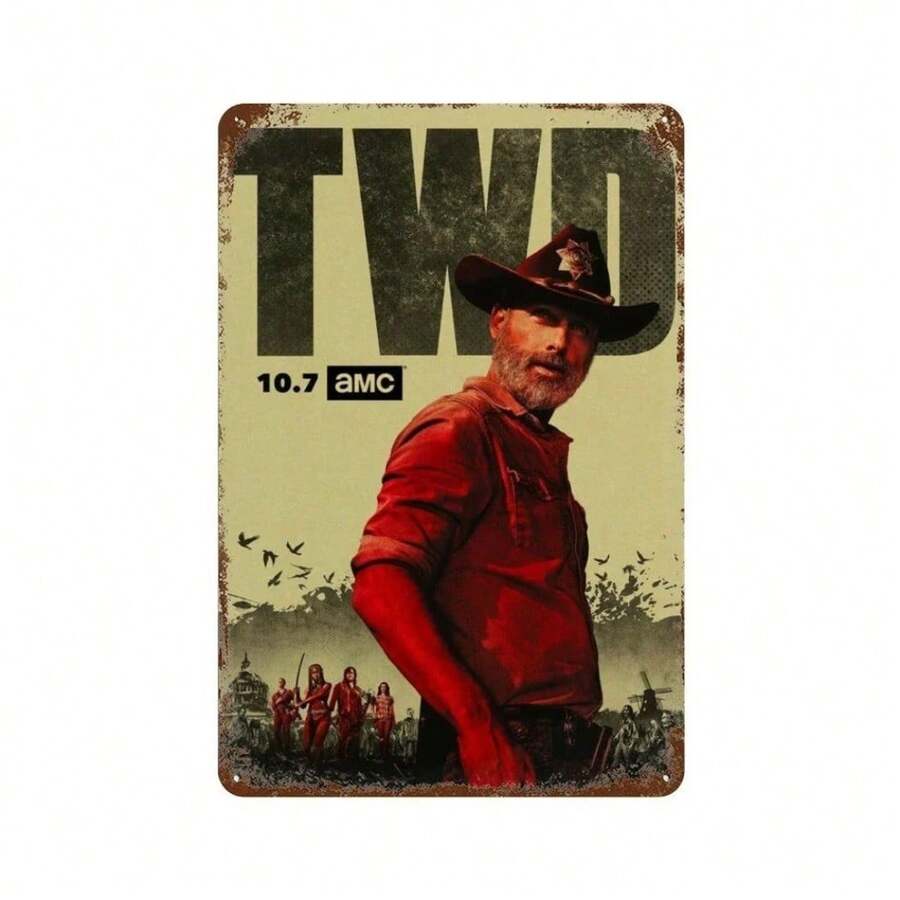 Old Movie Poster The Walking Dead Wall Sign Decor American Film Tin Sign Metal Plaque Bar Club Wall Plate Retro Home Decorat - 13 - Xem 1