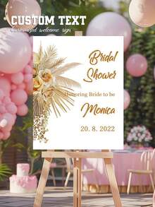 Papan Selamat Datang Pernikahan yang Dapat Disesuaikan dengan Teks yang Dipersonalisasi, Cocok untuk Pernikahan, Pesta Lajang, Acara Bridal Shower, Perayaan, dan Pesta Ulang Tahun. Dapat Menyesuaikan Nama dan Tanggal, Dihiasi dengan Motif Bunga Nuansa Hangat, Hadiah Kreatif dan Papan Selamat Datang yang Sempurna - Aneka warna 03 - View 7