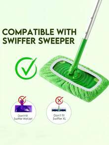 4/6/8Pcs Reusable Mop Pads With High Water Absorption And Ultra-Fine Fiber Cleaning Pads That Can Firmly Adhere To Most Standard Mops - A+B - View 2