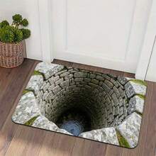 1pc Realistic 2D/3D Optical Illusion Black Hole Crack Floor Mat - Illusion 3D Cave Effect, Durable Easy-Clean Suitable For Indoor/Outdoor Use, Modern Optical Illusion For Home Entrance,,, Bedroom - Low- Fiber Design For Birthday Anniversaries, Valentine's Day, Thanksgiving, Christmas, Halloween, Wedding, New Year Gifts.Ideal Gifts For Her, Him, Family Members, Boyfriends, Girlfriends, Fathers, Mothers, Lovers, Daughters, Sons, Grandfathers, Grandmothers, Friends, Classmates, And Pets.Suitable For Car, Bedroom, Living Room, Office, Bedroom Decor, Indoor And Outdoor Decorative Mat, Fall Decor, Fall Decorations For Home, Christmas Party Theme Mat, Christmas Decor, Office Decoration. - 亮色10 - 查看 3