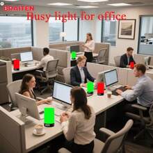 Luz ocupada para oficina indicador LED de estado de trabajo remoto rojo/verde visualización de 2 colores para reuniones tiempo de enfoque -018 - Rojo - Ver 8