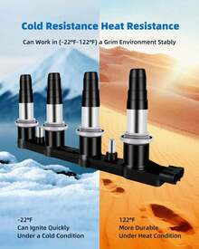 Engine Ignition Coil Pack 96476983 High Performance Smooth Start Replacement for S*ONIC AVEO Cruze G3 WAVE - Replacement for AVEO 2009-2011 L4-1.6L, Replacement for S*ONIC 2012-2016 L4-1.6L 1.8L, Replacement for Cruze, Replacement for G3 2009 L4-1.6L, Replacement for G3 WAVE 2009 L4-1.6L - A - Ver 12