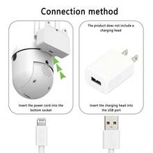 Camera hành trình hình cầu nhỏ gọn 2 inch, tầm nhìn ban đêm màu sắc nét, báo động bằng âm thanh và ánh sáng, chức năng đuổi bắt chỉ bằng một nút bấm, lưu trữ kép bằng thẻ TF và đám mây, xoay ngang và dọc, tuần tra đa hướng, chia sẻ nhiều người dùng không cần mật khẩu, chất lượng video độ nét cao, âm thanh hai chiều, nguồn điện kết nối có dây, tương thích với thiết bị iOS/Android để xem từ xa. - Đen và trắng - Xem 3